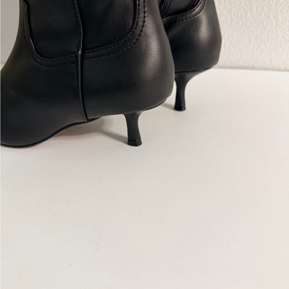 Steven New York Britt Black Pointed Toe Knee High Kitten Heel Western Boots 5.5 - Picture 5 of 8